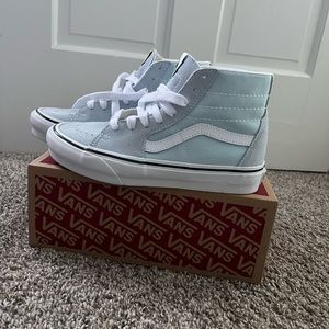 New Unisex Vans sk8 high tops delicate BLU sz 4.5